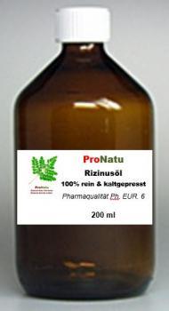 ProNatu Rizinusöl - rein - kaltgepresst (Pharmaqualität Ph. Eur. 6)
